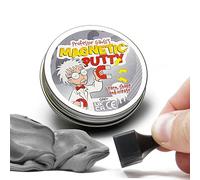 Profesor Gauss ™ Magnetic Putty Con Skittle Magnet Para Niños, Niño, Niña, Ciencia, Aprendizaje Y Diversión - Gray Goo - Paquete de 10