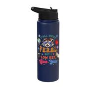 Profesor gracioso, mapache, salvaje, te quiero a escondidas Stainless Steel Insulated Water Bottle