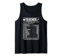 Profesor Información Nutricional Héroe Aula Diseño Humor Diseño Camiseta sin Mangas