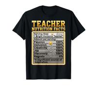 Profesor Información Nutricional Humor Pasión Creatividad Inclusión Camiseta
