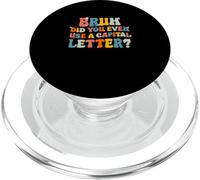 Profesor Inglés ¿Incluso usaste una Letra mayúscula Gramática PopSockets PopGrip para MagSafe
