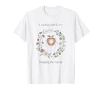 Profesor liderando con Amor Dando Forma al Futuro Apple Floral Camiseta