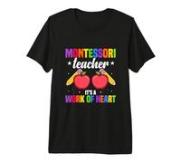 Profesor Montessori Es Una Obra De Corazón Camiseta Premium