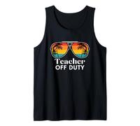 Profesor Off Duty Gafas de Sol Palmeras Playa Retro Puesta Camiseta sin Mangas