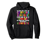 Profesor - Somos como una caja de crayones Sudadera con Capucha