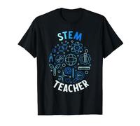 Profesor Stem - Ciencia, Tecnología, Ingeniería y Educación Matemática Camiseta gráfica económica, Hombre, Negro, M