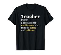 Profesor Un Profesional Multi-Tasker Café Paciencia Educador Camiseta