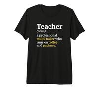 Profesor Un Profesional Multi-Tasker Café Paciencia Educador Camiseta Premium