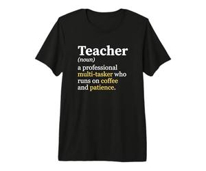 Profesor Un Profesional Multi-Tasker Café Paciencia Educador Camiseta Premium