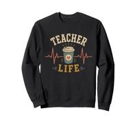 Profesor Vida Café Latidos del corazón Escuela Educador Humor Sudadera