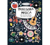 Profesora de Música: Como una profe normal, pero mucho más genial. Cuaderno Cuadriculado A4 | Regalo para Profesora de Música