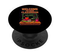 Profesora de Primer día, Bienvenida a Nuestra Clase, Lindo ABCD para Mujer PopSockets PopGrip Adhesivo