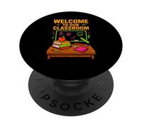 Profesora de Primer día, Bienvenida a Nuestra Clase, Lindo ABCD para Mujer PopSockets PopGrip Adhesivo