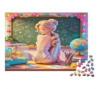 Profesora en Aula Puzzle de 1000 Piezas Juego de Puzzle 1000 Piezas Papel Relajante Atención Decoración Regalo Familiar 52x38cm/1000pcs