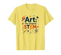Profesores de Arte Arte El Stem Original Educación Creativa Camiseta, Hombre, Limón, XXL