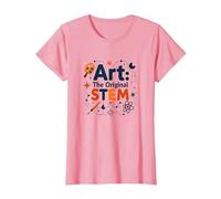 Profesores de Arte Arte El Stem Original Educación Creativa Camiseta, Mujer, Rosado, L