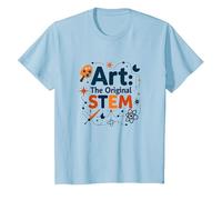 Profesores de Arte Arte El Stem Original Educación Creativa Camiseta, Niños, Azul Bebé, 8 años