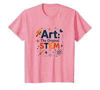 Profesores de Arte Arte El Stem Original Educación Creativa Camiseta, Niños, Rosado, 12 años