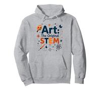 Profesores de Arte Arte El Stem Original Educación Creativa Sudadera con Capucha, Unisex para Adultos, Gris Jaspeado, S
