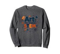 Profesores de Arte Arte El Stem Original Educación Creativa Sudadera, Unisex para Adultos, Jaspeado Oscuro, L