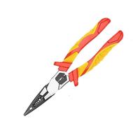 Professional 1000V Insulated Pliers Set: Needle Nose, Wire Cutters & Crimping Tool(LA322208-A)