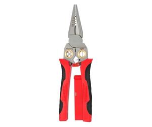Professional 8-in-1 Electrician Pliers - Wire Stripper Crimper Cutter Combo Tool for Electrical Work, Home Repair & Automotive Use(Red)