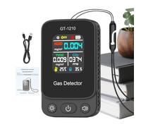 Professional Air Monitor, Carbon Dioxide Detector, 8.5x5x2cm Battery Powered Air Quality Detector with Temperature Humidity, Indoor Sensor, Compact with Digital Display, Detectors for Home Room
