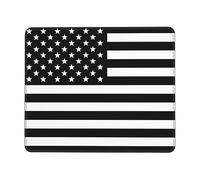 Professional Alfombrilla de Ratón B&W Bandera Americana USA Square Alfombrilla Ratón Gaming Mouse Pad 25x30cm para Gamers,Juegos,PC