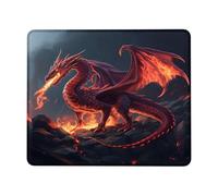 Professional Alfombrilla de Ratón Dragon Wide Fire Dinosaurio Mon-Ster Alfombrilla de ratón para Juegos Mousepad 25x30cm para Trabajo,Laptop,PC