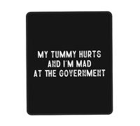 Professional Alfombrilla de Ratón, Me Duele la Barriga y Estoy enfadada con el Gobierno Alfombrilla Bordes Cosidos Gaming Mouse Pad 25X30cm para Juegos Laptop Trabajo