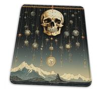 Professional Alfombrilla De Ratón para Juegos Calavera Luna Mística Magia Vintage 25X30Cm, Alfombrilla De Ratón Portátil Tapete De Juego para Oficina Jugadore Pc
