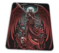 Professional Alfombrilla Gaming Ángel Demonio Cráneo Parca Esqueleto Rojo 25X30Cm, Alfombrilla De Ratón Antideslizante Mousepad para Pc Jugadore Gamers