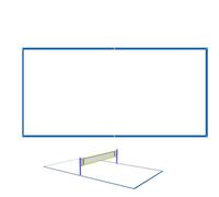 Professional Beach Voleibol Lines - Voleibol Court Marking Kit | Beach Voleibol Lines | Heavy Duty Dividing Lines | Peusable Outdoor Play Accessories, Tennis Courts Equipment for Daily Use
