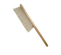 Professional Beekeeping Brush with Horsetail Hair Double Row Bristles and Solid Wood Handle for Gentle Bee Hive Cleaning Beekeepers Essential Tool