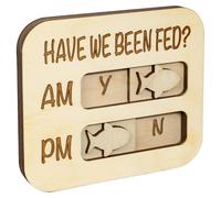 Professional Dog Feeding Reminder - Wooden Magnetic Am PM Indicator | Pet Daily Feeding Sign, Dog Fed Chart for Small Medium Large Puppy, Kitten, Home Indoor Outdoor Daily Tasks