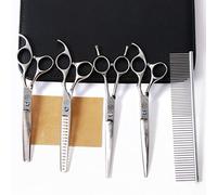 Professional Dog Grooming Scissors Set, 7 Inch/8 Inch Pet Grooming Scissors Chunkers Shears for Dog, Curved Dog Grooming Scissors, Thinning Shears for Dog with Grooming Comb
