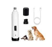Professional Dog Nail Grinders, Electric Pet Nail File, Rechargeable And Portable Nails Trimmer Clipper, Low Noise 2 Speeds Fast Grinding for Large Me