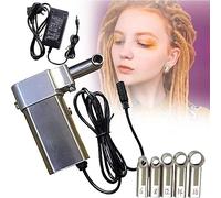Professional Electric Hair Braider Machine - 6-16mm Auto Crochet Hook Set w/ 20 Needles, CE Certified for Salon & Home Use, Fast Locs Styling & Repair (600g Portable)(8mmDiameter)