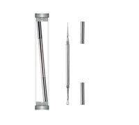 Professional Facial Milia Removal And Whitehead Extractor & Lancet - Double Ended Circle Loop & Sharp Needle Pimple Tool - 2-in-1 Blackhead & Blemish