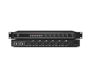Professional Feedback Suppressor,Dual Channel Audio Processor,with Anti-Howling,6 Independent Microphone Switches, Gain Boost 6-10dB,for Conference,Concert,Music Studios