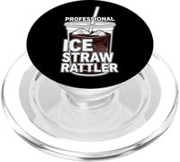 Professional Ice Straw Rattler Funny Iced Coffee Humor PopSockets PopGrip para MagSafe