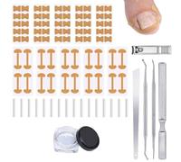 Professional Ingrown Nail Corrector Set,Ingrown Toenail Removal Kit with Correction Strips,Breathable Ingrown Toenail Strips,Painless File and Lifter Pedicure Tools for Women Man