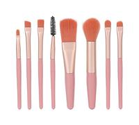 Professional Makeup Brushes Set 8pcs Premium Soft Bristles Cosmetic Brushes for Flawless Foundation Blending Powder Contouring Makeup Women Girls ABS Material (Rosa)