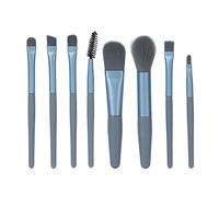 Professional Makeup Brushes Set 8pcs Premium Soft Bristles Cosmetic Brushes for Flawless Foundation Blending Powder Contouring Makeup Women Girls ABS Material (Azul)