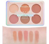 Professional Makeup Highlight & Contour Pro Palette, Polvo Contour Kit, 6 mate difuminable y nacarado rosa claro