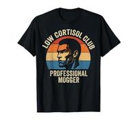 Professional Mogger Low Cortisol Club Vintage Meme Graphic Camiseta