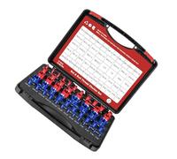 Professional Nut Bolt Screw Checker Gauge 55PCS Set Aluminio Materials Portable Organizers Case Color Coded For Nut Bolt Metric And Standard Thread Checker Set