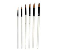 Professional Paint Brush Set Hand Made Soft Bristles Two Colors Nylon Oil Paint Brush Set for Artists Students Children Gouache Watercolor Acrylic Painting 6 Sizes 6Pcs (Zhijianfeng)