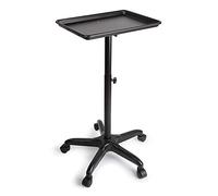 Professional Salon Tattoo Instrument Bandeja Carro Rodante Soporte Móvil Altura Ajustable Bandeja de Almacenamiento para Equipos de Salón y Spa Negro