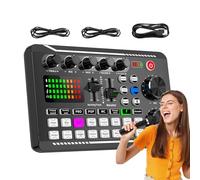 Professional Sound Card, Podcast Production Equipment, Sound Effects Board, Multi-Mode Recording, Sound Change Modes, Adjustable Voice Changer, For Streaming, Podcasting, Gaming and Live Shows